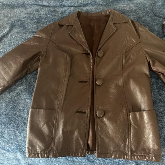 Vintage Brown Leather Jacket - Picture 2 of 7